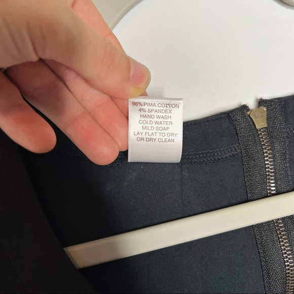 Peruvian Connection Pima Cotton Stretch Sash Black Midi Knee Length Dress Sz XS - Picture 11 of 11